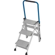 Kép 1/5 - Krause Stabilo Összecsukható Lépcső Lehajtható Kapaszkodókerettel 3 Fokos