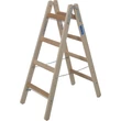 Kép 1/4 - Krause Stabilo Két Oldalon Járható Fa Állólétra 2X4 Fokos