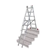 Kép 1/8 - Krause Corda Sokcélú Létra 3x6 Fokos Lépcsőfunkcióval