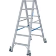 Kép 1/5 - Krause Stabilo Gurítható Két Oldalon Járható Létra 2X6 Fokos