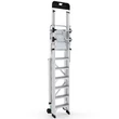 Kép 3/9 - Cagsan KEY-PRO Összecsukható platform létra 6+1 fokos ( Munkamagasság: 3,7m) 