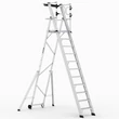 Kép 1/9 - KEY-PRO Összecsukható platform létra 10+1 fokos ( Munkamagasság: 4,7m) 