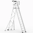 Kép 1/9 - Cagsan KEY-PRO Összecsukható platform létra 11+1 fokos ( Munkamagasság: 5m) 