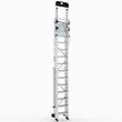 Kép 2/9 - Cagsan KEY-PRO Összecsukható platform létra 11+1 fokos ( Munkamagasság: 5m) 