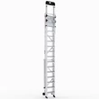 Kép 2/9 - Cagsan KEY-PRO Összecsukható platform létra 13+1 fokos ( Munkamagasság: 5,5m) 