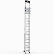 Kép 2/9 - Cagsan KEY-PRO Összecsukható platform létra 14+1 fokos ( Munkamagasság: 5,7m) 