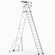 Kép 1/9 - KEY-PRO Összecsukható platform létra 14+1 fokos ( Munkamagasság: 5,7m) 