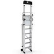 Kép 2/9 - Cagsan KEY-PRO Összecsukható platform létra 5+1 fokos ( Munkamagasság: 3,5m) 