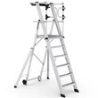 Kép 1/9 - KEY-PRO Összecsukható platform létra 5+1 fokos ( Munkamagasság: 3,5m) 