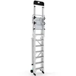 Kép 2/9 - Cagsan KEY-PRO Összecsukható platform létra 7+1 fokos ( Munkamagasság: 4m) 