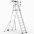 Kép 1/9 - Cagsan KEY-PRO Összecsukható platform létra 8+1 fokos ( Munkamagasság: 4,2m) 