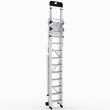 Kép 2/9 - KEY-PRO Összecsukható platform létra 9+1 fokos ( Munkamagasság: 4,5m) 