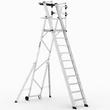 Kép 1/9 - KEY-PRO Összecsukható platform létra 9+1 fokos ( Munkamagasság: 4,5m) 