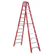 Kép 1/11 - CAGSAN FIBERO - üvegszálas létra 2x12 fokos (Munkamagasság: 4,2m)