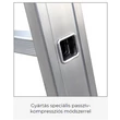 Kép 12/22 - CAGSAN TELESAFE XLN Félprofi 2x15 fokos kétrészes állvány - (Munkamagasság: 8m)