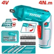 Kép 5/5 - TOTAL Tools Akkus csavarhúzó 4V/1,5Ah/4Nm/Type-C/2pos