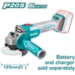 Kép 7/7 - TOTAL Tools Akkus sarokcsiszoló 125mm/8500rpm/P20S/ INDUSTRIAL (akkumulátor nélkül)