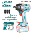 Kép 2/2 - TOTAL Tools Li-ion akkus ütvecsavarozó 850 Nm/1/2″, INDUSTRIAL (akkumulátor nélkül)