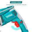 Kép 5/9 - TOTAL Tools Vezetékes ütvefúró 1010W, 2800rpm/13mm/44800 bpm/ INDUSTRIAL