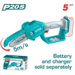 Kép 6/6 - TOTAL Tools Akkus mini láncfűrész 130mm, 20V/2.0Ah-7.5Ah/P20S (akkumulátor nélkül)