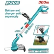 Kép 2/6 - TOTAL Tools Akkusszegélynyíró 300mm/20V/2.0Ah-7.5Ah/P20S (akkumulátor nélkül)