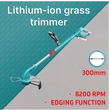 Kép 3/6 - TOTAL Tools Akkusszegélynyíró 300mm/20V/2.0Ah-7.5Ah/P20S (akkumulátor nélkül)