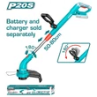 Kép 4/6 - TOTAL Tools Akkusszegélynyíró 300mm/20V/2.0Ah-7.5Ah/P20S (akkumulátor nélkül)