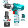 Kép 6/6 - TOTAL Tools Akkus ütvefúró-csavarbehajtó 20Nm/S12 (SET Akkumulátor 2×1.5Ah, Charger, Töltő) 