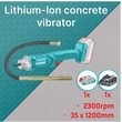 Kép 2/4 - TOTAL Tools Akkus betonvibrátor 2300rpm/20V/2.0Ah-7.5Ah/P20S (SET Akkumulátor 1x2Ah, Charger, Töltő)