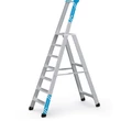 Kép 1/4 - Zarges Seventec S Szegecselt lépcsős állólétra 1x7 fokos szerszámtartóval (Munkamagasság 3.55m)