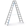Kép 1/3 - ZARGES Állólétra 2x10 fokos eloxált Saferstep B