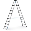 Kép 1/4 - ZARGES Csavarozott lépcsős állólétra eloxált  2x11 fokos - Comfortstep B