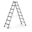 Kép 1/3 - ZARGES Csavarozott lépcsős állólétra eloxált  2x7 fokos - Comfortstep B