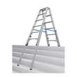 Kép 1/2 - Krause Stabilo Teleszkópos lépcsőfokos két oldalon járható létra 2X6 Fokos