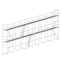 TERRA 70 Homlokzati Állványrendszer csomag - 154 m2 FA JÁRÓLAPOS