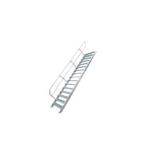 Krause Ipari lépcső 600mm 60° bordázott alu fokkal 10 fokos