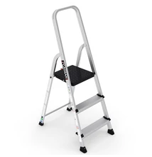 CAGSAN BERGAMA Alumínium 3 lépcsőfokos fellépő létra (Munkamagasság: 2,6m)