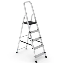 CAGSAN BERGAMA Alumínium 5 lépcsőfokos fellépő létra (Munkamagasság: 3m)