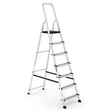 CAGSAN BERGAMA Alumínium 7 fokos lépcsőfokos létra (Munkamagasság: 3,4m)
