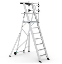 Cagsan KEY-PRO Összecsukható platform létra 6+1 fokos ( Munkamagasság: 3,7m) 