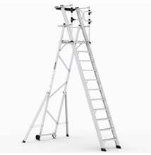 Cagsan KEY-PRO Összecsukható platform létra 10+1 fokos ( Munkamagasság: 4,7m) 