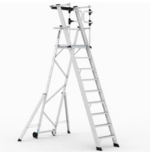Cagsan KEY-PRO Összecsukható platform létra 8+1 fokos ( Munkamagasság: 4,2m) 