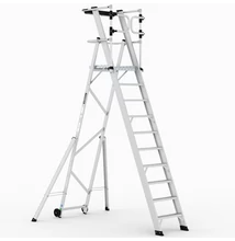 KEY-PRO Összecsukható platform létra 9+1 fokos ( Munkamagasság: 4,5m) 