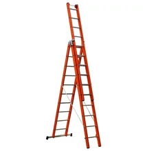 CAGSAN V3 - 3 részes üvegszálas létra 10 fokos (Munkamagasság : 3,6 - 7,6m )