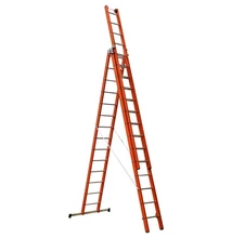 CAGSAN V3 - 3 részes üvegszálas létra 14 fokos (Munkamagasság : 4,7 - 10,7m )