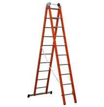 CAGSAN V2 Kétrészes üvegszálas létra 2x10 fokos (Max munkamagasság: 5,8m)