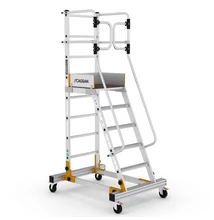 Cagsan VISTA Gurítható szerelő dobogó, egy oldalon járható 5+1 fokos ( Munkamagasság: 3,5m)