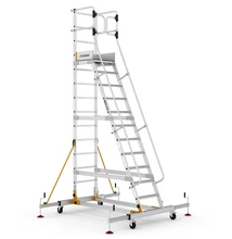 Cagsan VISTA Gurítható szerelő dobogó, egy oldalon járható 11+1 fokos ( Munkamagasság: 5m)