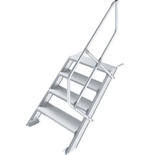 Krause Ipari lépcső 600mm 45°  bordázott alu fokkal 4 fokos