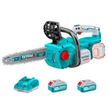 TOTAL Tools Akkus Láncfűrész 20V/7,9m/s/ 300mm/P20S / INDUSTRIAL (SET Akkumulátor 2x4Ah, Charger, Töltő)